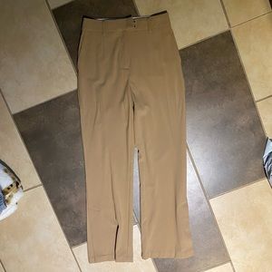 Khaki flare trousers